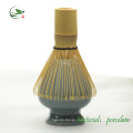 Juego de cerámica de cerámica Matcha Whisk Chasen, Bamboo Whisk Holder